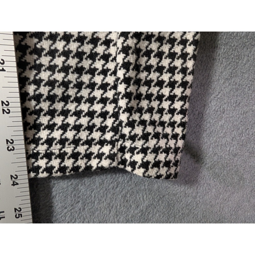Simplee Houndstooth Blazer Jacket Women's Medium Black White Career Core - Picture 7 of 10